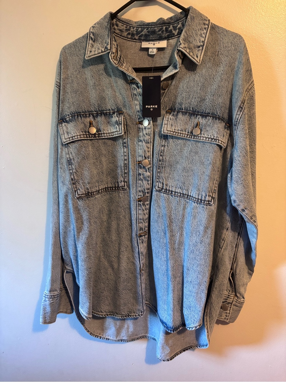 Parke x Target Light Blue Denim Shacket - Women's